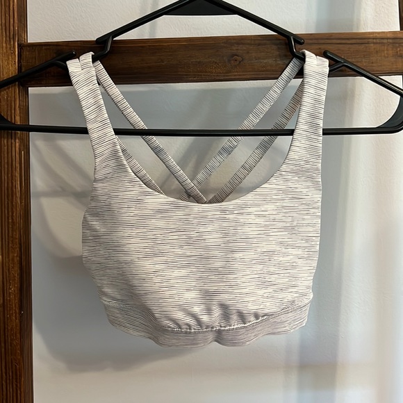 Lululemon Grey And White Striped Sports 